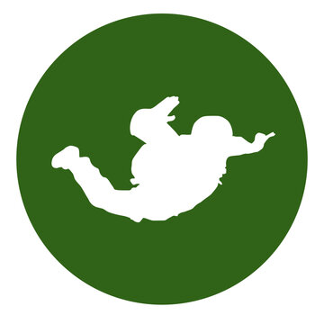 Skydiving circle icon