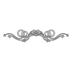 Fototapeta premium Swirly floral lines ornament