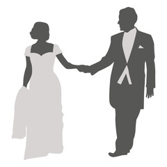 Fototapeta premium Wedding couple romancing