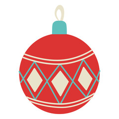 Fototapeta premium Christmas ball flat icon 126
