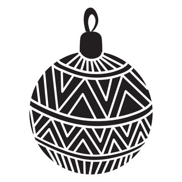 Christmas ball pattern silhouette 149
