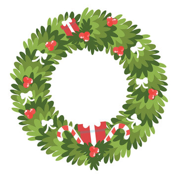 Christmas wreath bows goft boxes candy canes icon 11