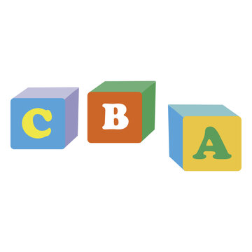 Cartoon abc blocks