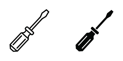 Fototapeta premium flat design screwdriver and drill bit vector illustration for tools and repair