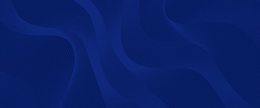 Premium background design with diagonal dark blue line pattern. Vector horizontal template for digital lux business banner, contemporary formal invitation, luxury voucher, prestigious gift certificate