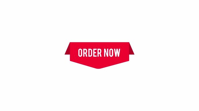 Dynamic order now button animation on white background, promoting immediate action for online shopping and limited time offers
