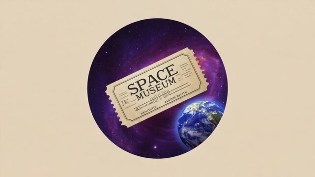 Space museum ticket.