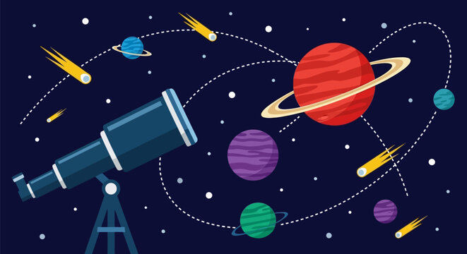 Telescope for astronomical observation of planets and comets.
