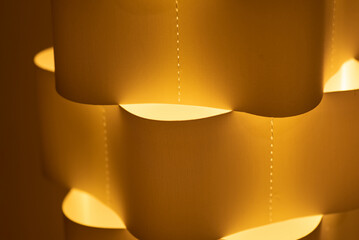Elegant layered design with luminous yellow lighting
