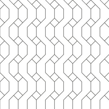 Seamless black and white geometric pattern with vertical zigzag lines.