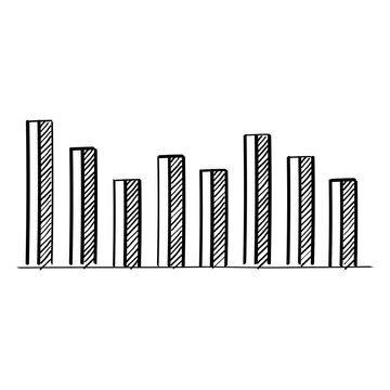 Hand drawn graph bars