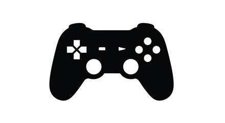 A black silhouette of a modern video game controller © Momtaj
