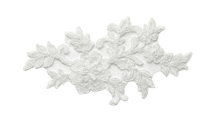 White lace floral applique embroidery design © BTG