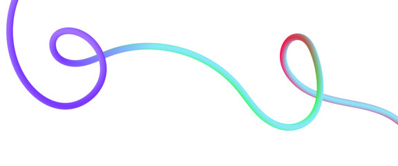 Obraz premium Color Line Wave Ribbon Background, Abstract Flowing Gradient Curves, Modern Vibrant Design.