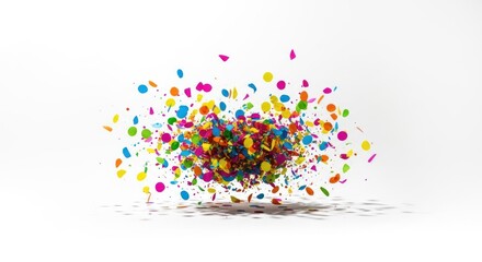 Obraz premium Colorful confetti exploding in air.
