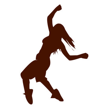 Woman dancing silhouette 9