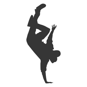 Break dancer silhouette 1