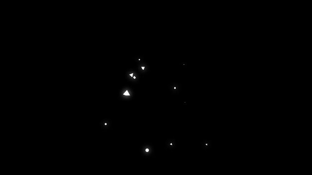 Animated twinkle stars burst, particular sparkle blast effect, shiny star explosion motion graphic, black screen background 4k video