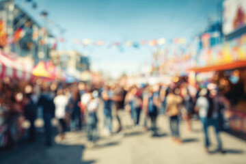 Obraz premium Street fair blurred background 