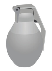 Naklejka premium Retro grey bomb. vector illustration