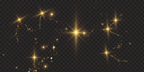 Fototapeta premium Golden background with a dust-like bokeh effect.