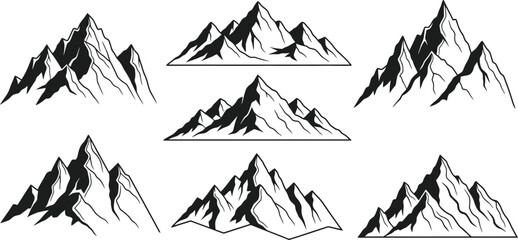 Fototapeta premium Mountain range illustrations