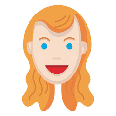 Obraz premium Lob hair optimistic girl