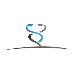 Obraz premium Caduceus stethoscope icon