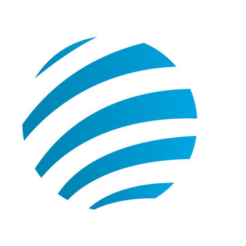 Blue stripes orbit icon