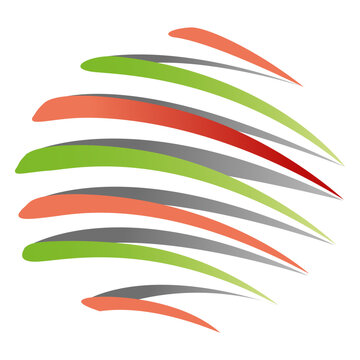 Colorful spiral orbit icon