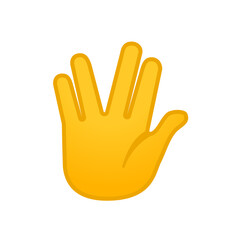 Obraz premium Raised Hand Emoji