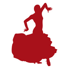 Obraz premium Flamenco dancer arms floating silhouette