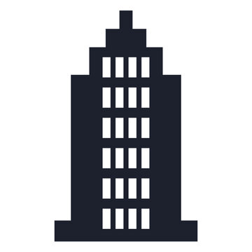 Tower building silhouette