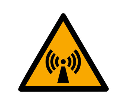 ISO 7010 W005 Warning. Non-ionizing radiation sign vector design and illustration. 

