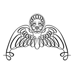 Obraz premium Angel swirl ornament