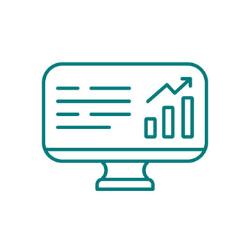 Graphic chart board stroke icon
