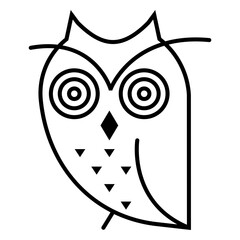 Obraz premium Spiral eyes owl stroke icon