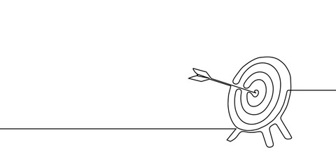 Continuous one line arrow art up drawing target direction down. Arrow one line finance business growth illustration outline single work circle goal process doodle sign around grow around process sigh. © Максим Зайков