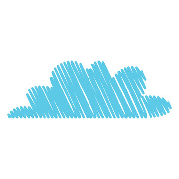 Weather cloud scribble icon