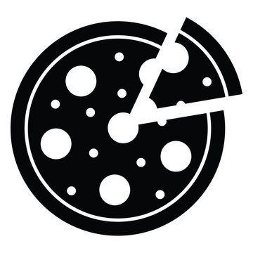 Round pizza icon