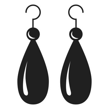Dangle earrings black icon