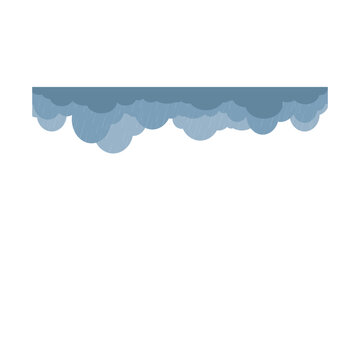 Dark heavy rain clouds vector