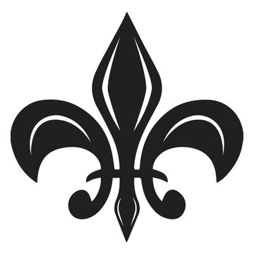 Floral brooch black icon