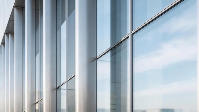 Modern building facade with glass and metal