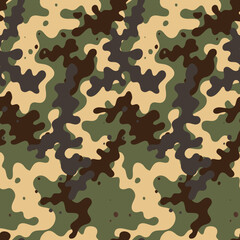 Fototapeta premium vector seamless camouflage pattern, Forest camouflage pattern, Camo print 