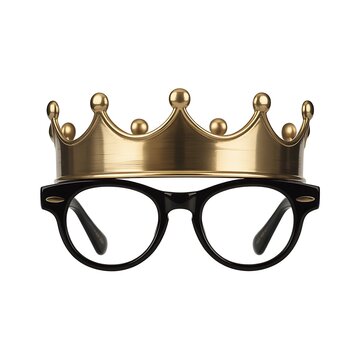 April fools day glasses with crown funny royal prank eyewear