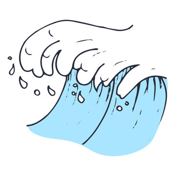 Water wave drop illustration