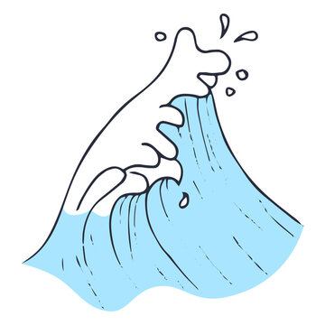Wave drop illustration
