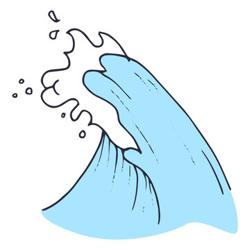 Wave water drop illustration