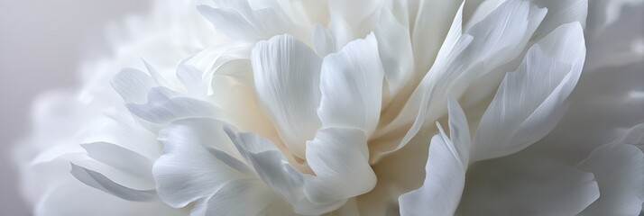 Obraz premium Close-up of a delicate white flower showcasing intricate petals and soft hues.